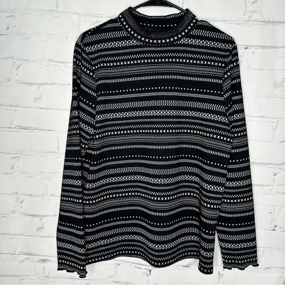Loft large black & silver top